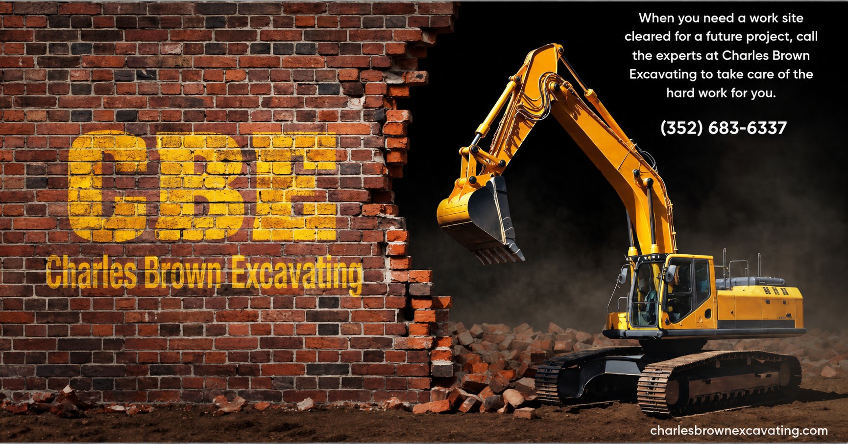 Charles Brown Excavating — when you need a work site cleared, call CBE